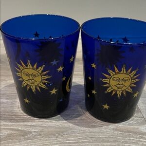 Vintage Libbey Celestial Glass Tumblers